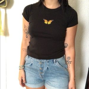 Brandy melville butterfly shirt